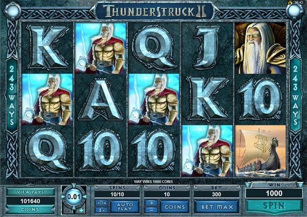 Upea Thunderstruck 2 -hedelmäpeli